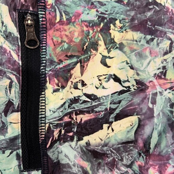 Lululemon Leggings Size 8 Inspire Multi Color Black Mesh Inseam 25" - Picture 8 of 10